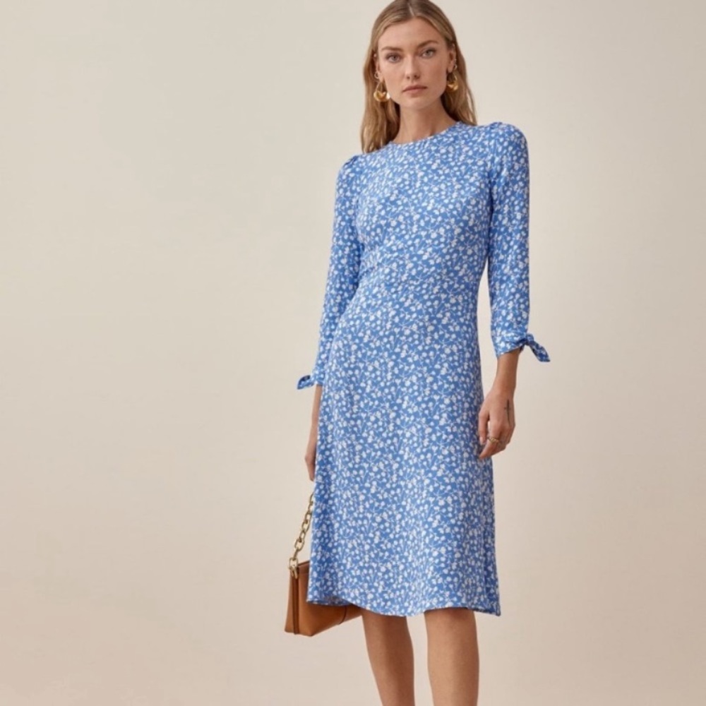 New! Reformation Port Midi Dress